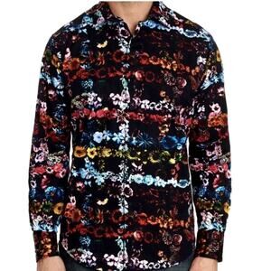 Robert Graham XL Technicolor Floral Long Sleeve Shirt Stretch NWT $198